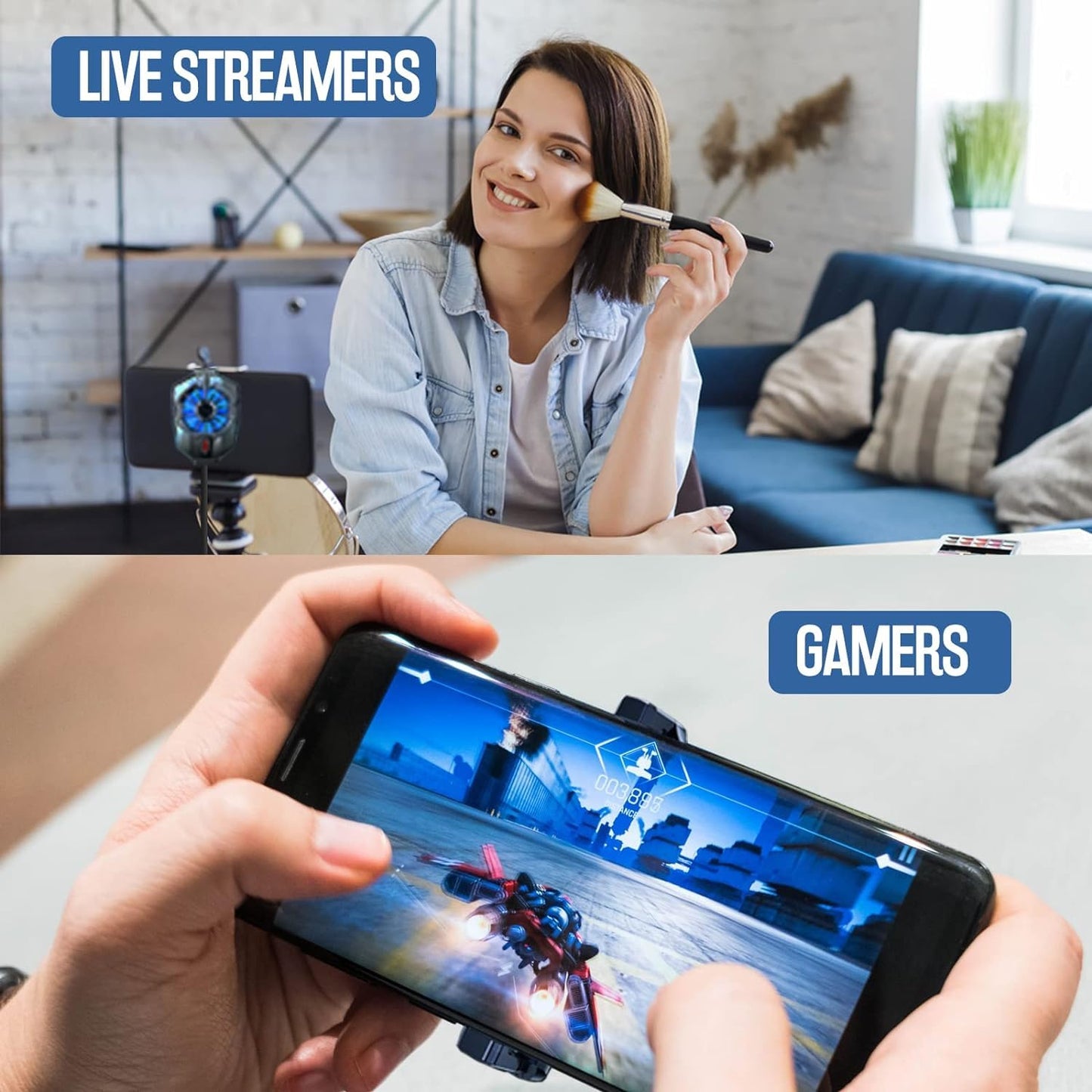 Mobile Cooling Pad with LED Display – Gaming Phone Cooler for Android & iPhone