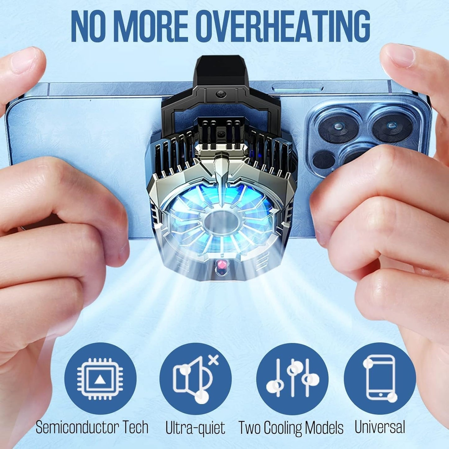 Mobile Cooling Pad with LED Display – Gaming Phone Cooler for Android & iPhone