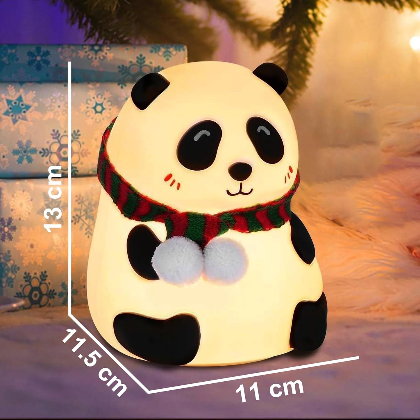 Eesome Soft Silicone Panda Night Lamp Toy for Kids - 7 Colour LED Changing Rechargeable