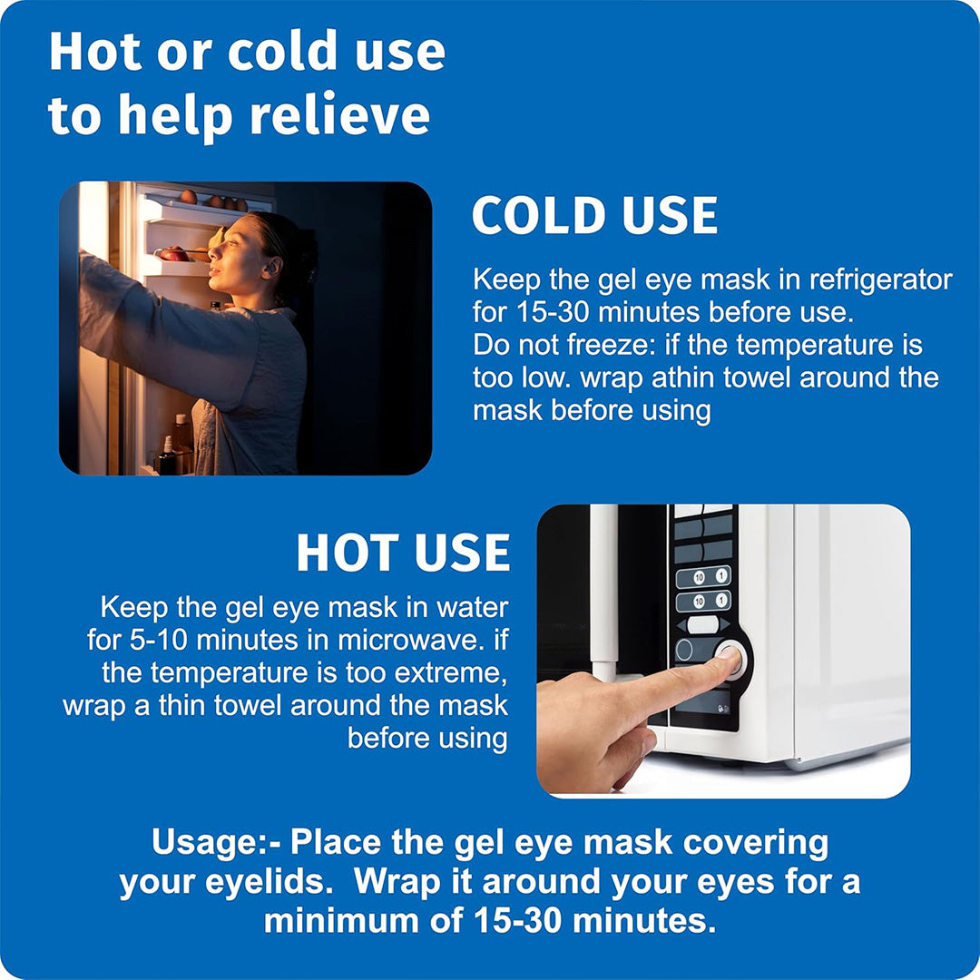 Eye Cooling Mask for Sleeping – Cool Gel Eye Ice Pack for Puffy Eyes & Dark Circles, Reusable Eye Care Mask for Men & Women