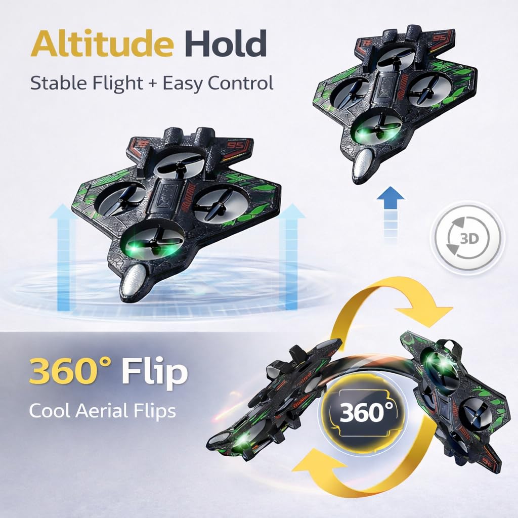 Fighter Jet RC Plane with LED Lights – Easy Fly Remote Control Jet 2.4GHz EPP Foam