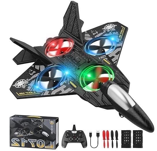 Fighter Jet RC Plane with LED Lights – Easy Fly Remote Control Jet 2.4GHz EPP Foam